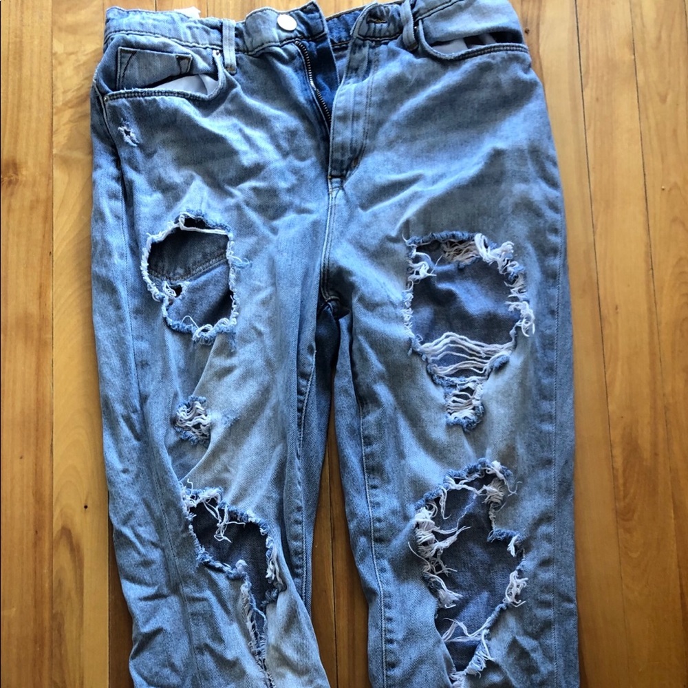 Distressed jeans